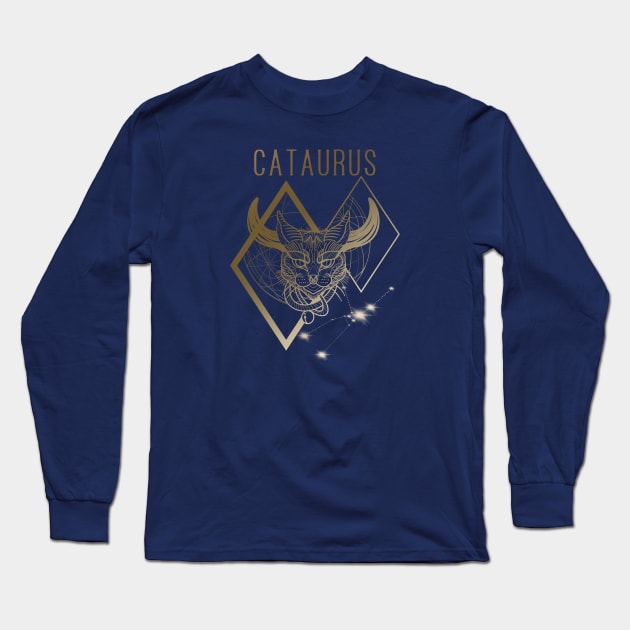 A zodiac cattery: Taurus - cataurus 2.0 Long Sleeve T-Shirt by Blacklinesw9